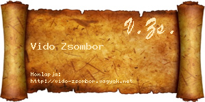 Vido Zsombor névjegykártya